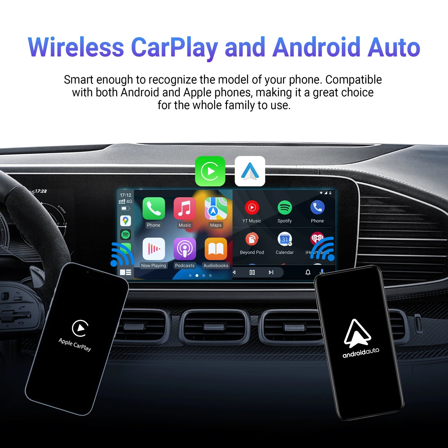 OTTOCAST Play2Video Pro Wireless CarPlay Wireless Android Auto Adapter for Youtube Netflix IPTV Car Accessories for Kia Toyota